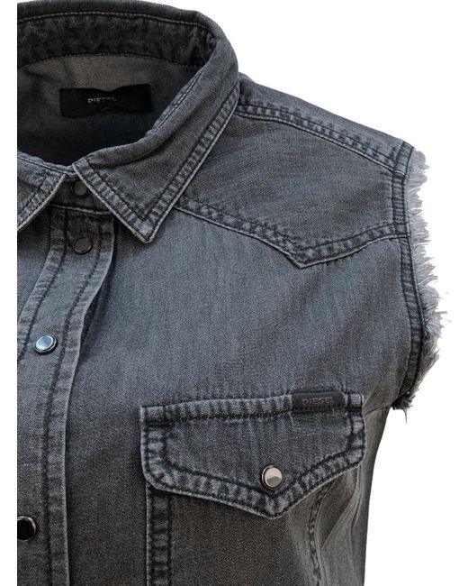 DIESEL Black Jeansbluse DE-Sovita Shirt Jeanshemd