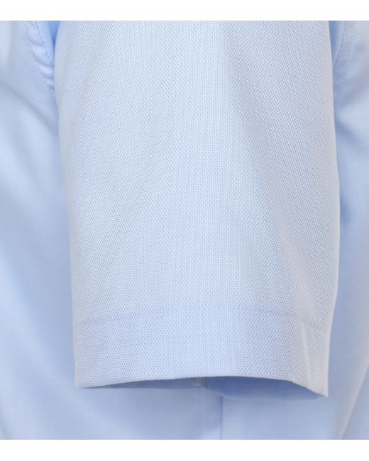 Venti Businesshemd Kurzarm uni Body Fit in Blue für Herren