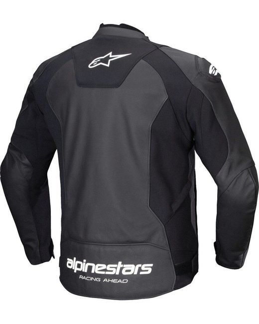 Alpinestars Motorradjacke Faster V3 Motorrad Lederjacke Wasserdicht protektoren in Black für Herren