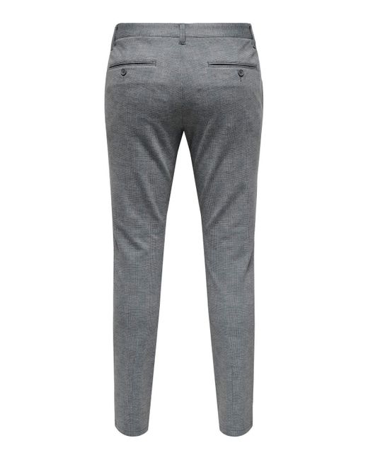 Only & Sons Chinohose ONSMARK SLIM CHECK 020919 PANT NOOS in Gray für Herren