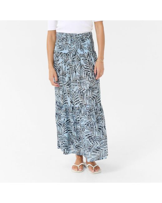 Kaffe Blue A-Linien-Rock KAmaxi Smock Skirt