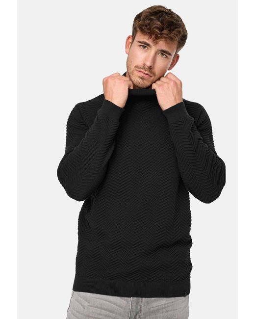 INDICODE Strickpullover Saini in Black für Herren