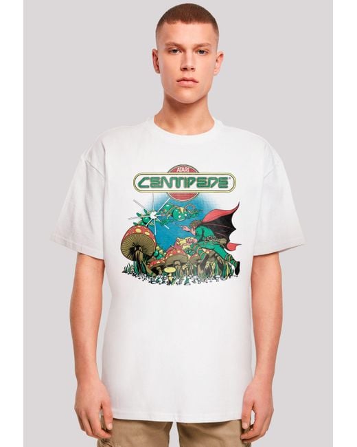 F4NT4STIC Shirt Centipede Atari Retro Gaming Premium Qualität in White für Herren