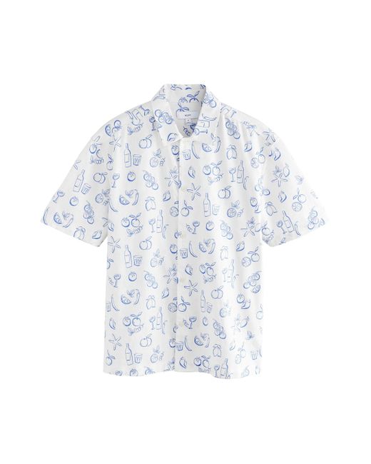 Next Kurzarmhemd Kurzarm-T-Shirt mit Zitronen-Print (1-tlg) in White für Herren