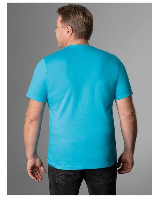 Trigema T-Shirt aus Baumwolle/Elastan (1-tlg) in Blue für Herren