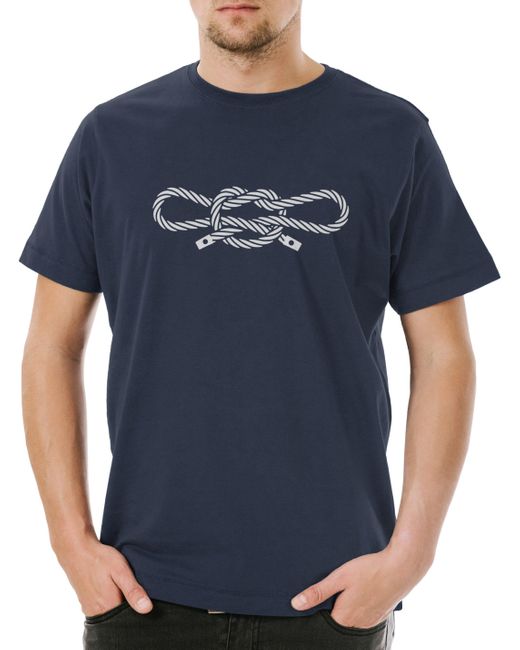 Urban Backwoods Print-Shirt Narcos Handcuff Knot T-Shirt Sailor's Knots Pablo Escobar Kult in Blue für Herren