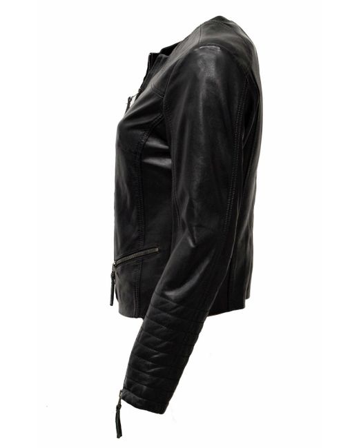Zimmert Leather Black Lederjacke Bini washed Lammnappa, Knautschig, Cognac, Braun, Schwarz, Beere, Gruen