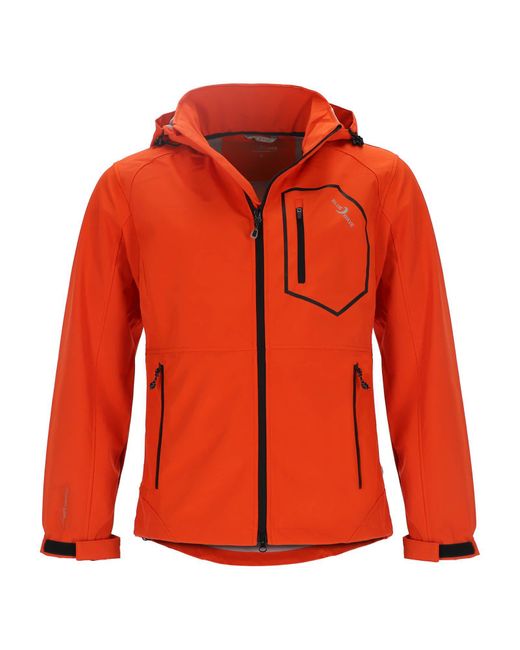 Blue Wave Softshelljacke Jacke Louis mit verstellbarer Kapuze in Orange für Herren