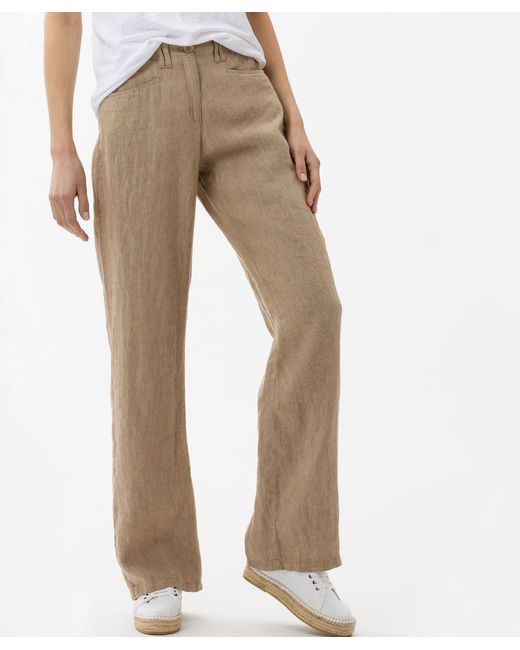 Brax Natural Leinenhose mit legerer Silhouette