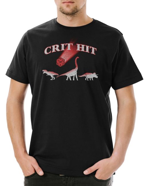Urban Backwoods Print- Crit Hit T-Shirt Schwarz Größe L in Black für Herren