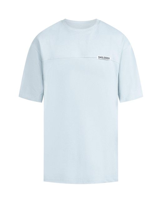 Smilodox T-Shirt Sam Oversize, 100% Baumwolle in Blue für Herren