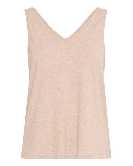 Ichi Blue Shirttop IHREBEL modisches Top mit V-Ausschnitt
