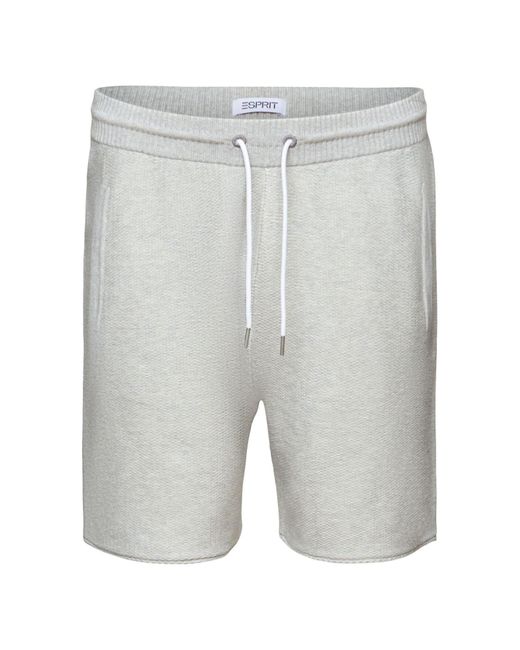 Esprit Shorts Sweatshorts aus Baumwolle (1-tlg) in Gray für Herren