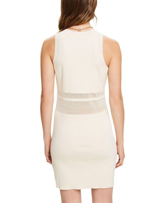 Esprit White Minikleid Dresses flat knitted