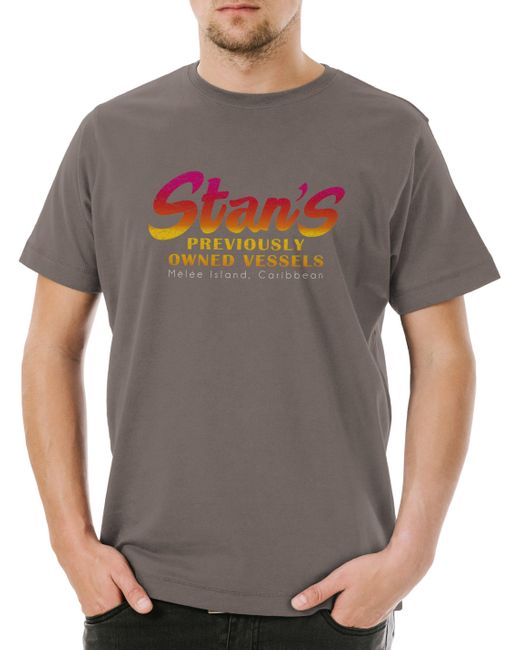 Urban Backwoods Print- Stan's T-Shirt The Game Secret Carribean Of Monkey Nerd Island in Gray für Herren