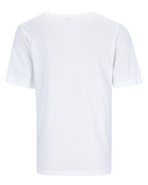 Hajo White T- Shirt 1/2 Arm mit platziertem Motivprint