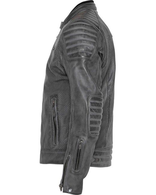 John Doe Motorradjacke Leather Jacket Storm in Gray für Herren