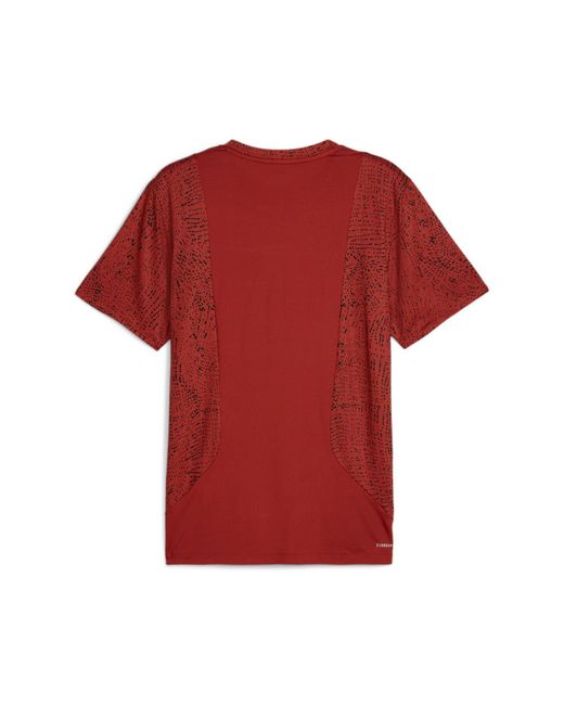 PUMA T-Shirt M Studio Cloudspun AOP TEE MARS RED