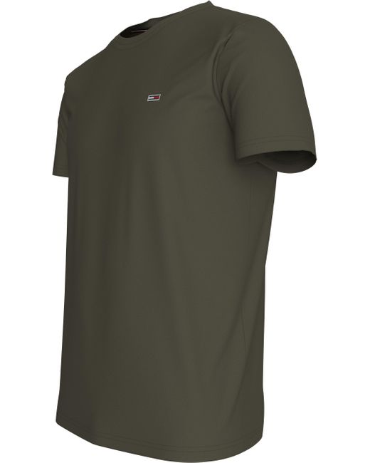 Tommy Hilfiger T-Shirt TJM ESSENTIAL SOLID TEE Regular Fit mit Rundhalsausschnitt und dezenter Logo-Flag in Green für Herren
