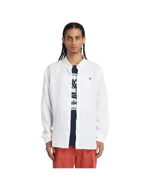 Timberland Langarmhemd in White für Herren