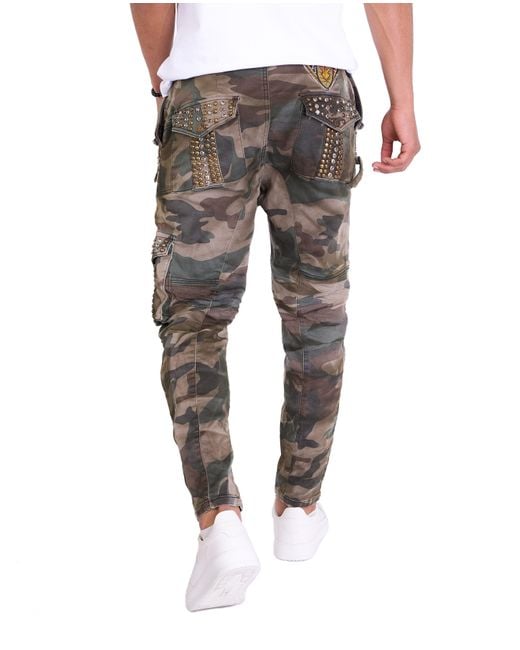 KINGZ Cargohose Lässige Freizeithose Military Camouflage S in Gray für Herren
