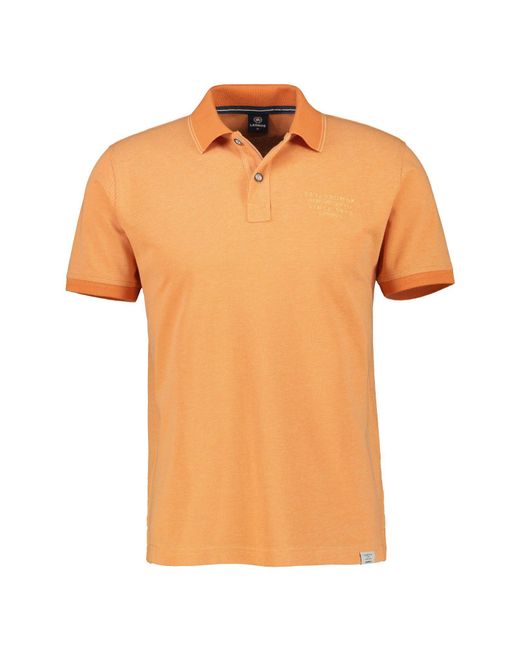 Lerros Poloshirt in Melange Optik in Orange für Herren