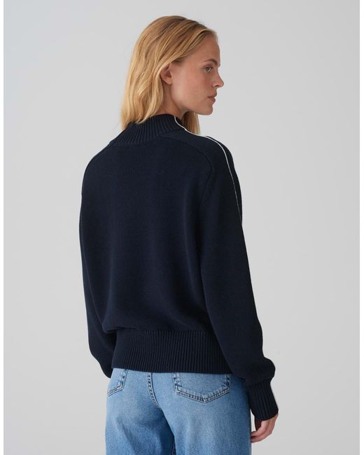 Opus Blue Strickpullover PIPINGA Regular aus 100% Baumwolle