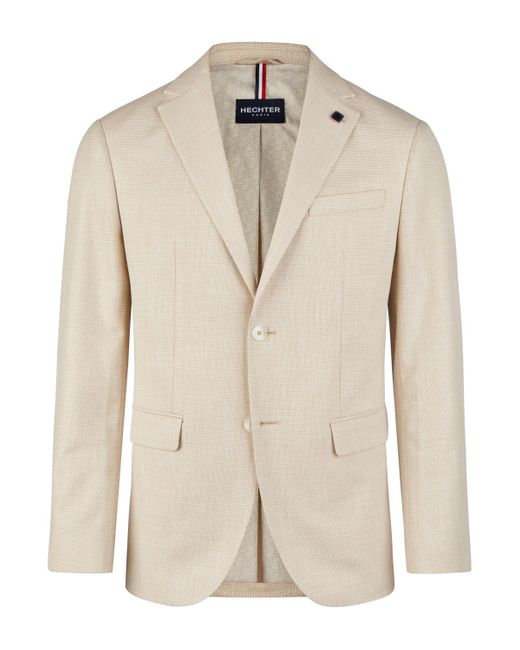 Hechter Paris Sakko JACKET MODERN FIT Aus strukturiertem Mikro-Design in Natural für Herren