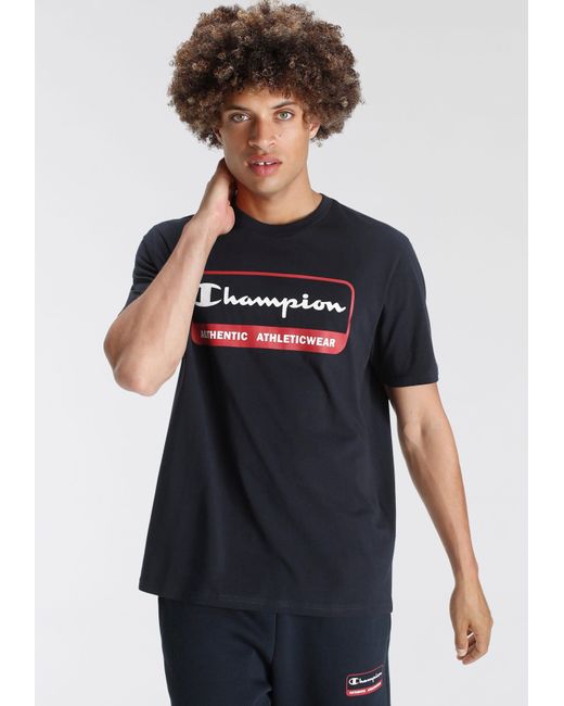 Champion Graphic Shop Crewneck T-Shirt in Blue für Herren