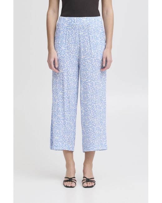 Ichi Blue Loungehose IHMARRAKECH Sommerliche lockere Stoffhose