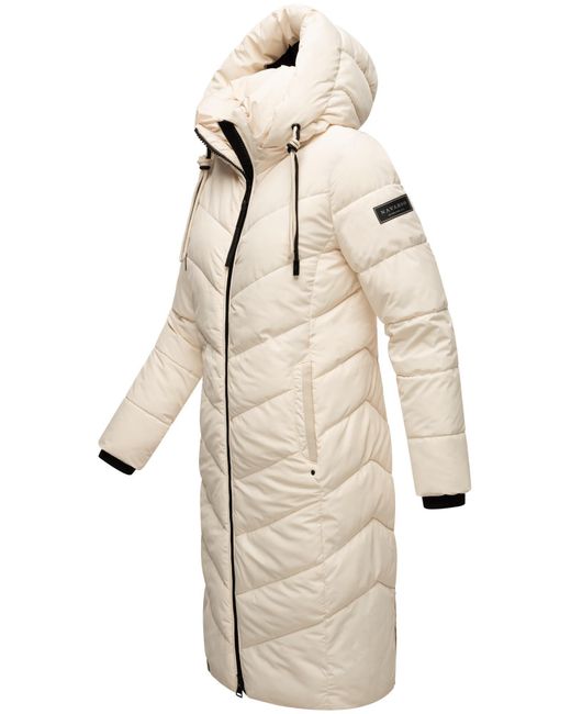 Navahoo Natural Steppmantel Sahnekatzii XIV Schicker Wintermantel mit kuschlig warm wattiertem Kragen