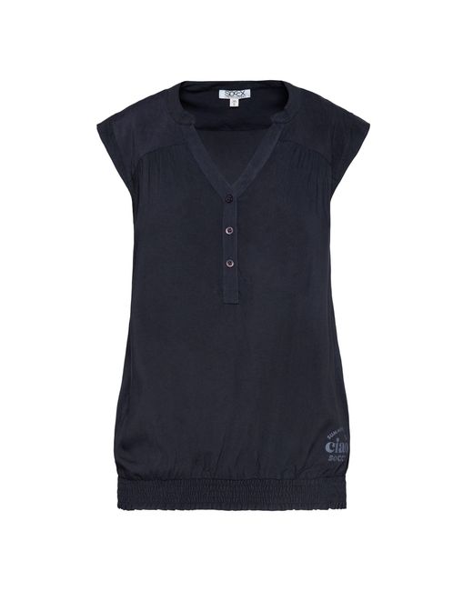 SOCCX Blue Schlupfbluse mit Gummizug