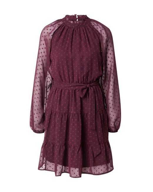 Vero Moda Purple Midikleid VMLIZA (1-tlg) Drapiert/gerafft