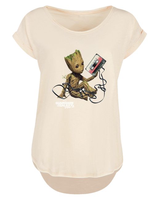 F4NT4STIC Natural Shirt Marvel Guardians Of The Galaxy Vol2 Groot Tape Premium Qualität