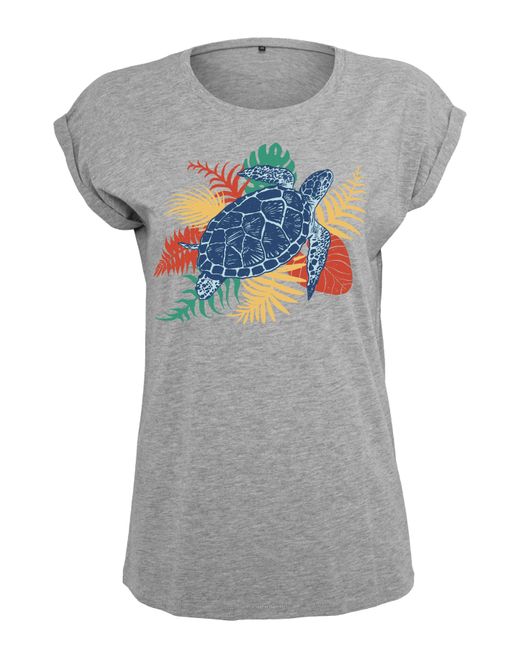 Youth Designz Gray Print- "Bunte Schildkröte" T-Shirt Statement oder Geschenk Motiv mit stylischen Aufdruck für Frauen