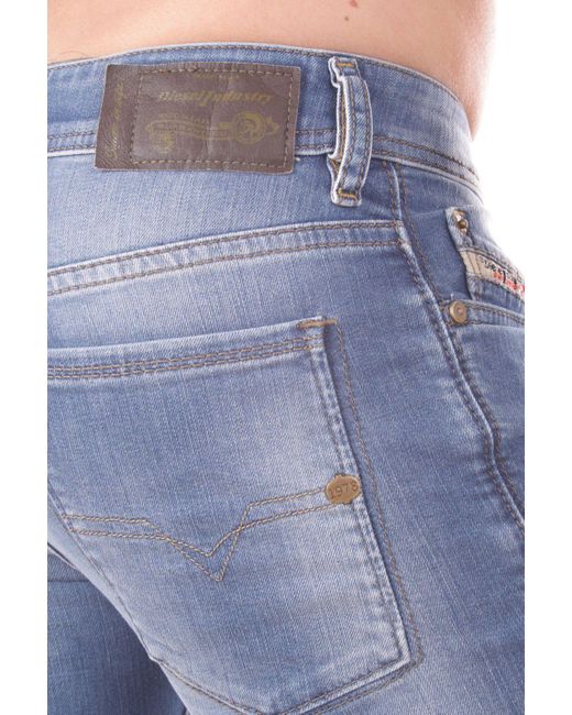 DIESEL Fit- Sleenker 0670K Stretch Jeans Hose Slim Skinny in Blue für Herren