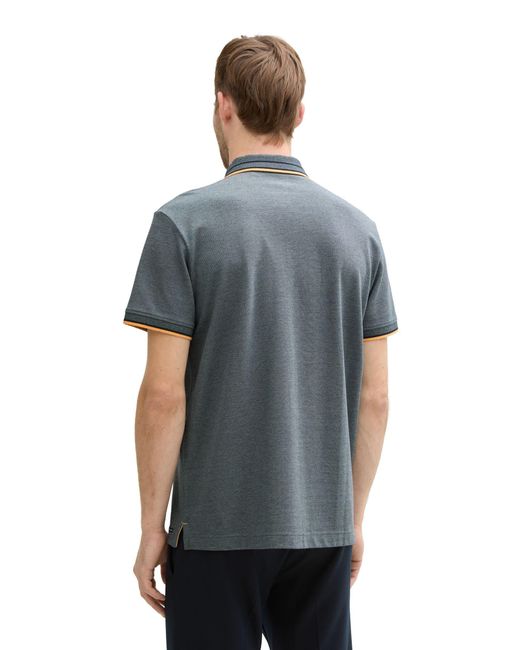 Tom Tailor Poloshirt mit kontrastierenden Streifen und Logo Polo Shirts in Gray für Herren