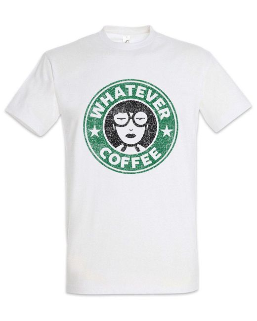 Urban Backwoods Print- Daria Whatever Coffee T-Shirt Sitcom TV Morgendorffer Lanes in Gray für Herren