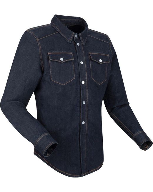Segura Motorradjacke Luthor Denim Motorrad Textiljacke protektoren in Blue für Herren