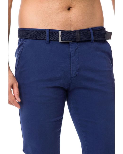 Redbridge Chinohose inklusive hochwertigem Stretch-Gürtel Casual in Blue für Herren