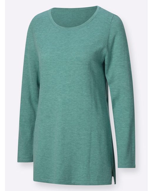 Sieh an! Green Strickpullover Longpullover
