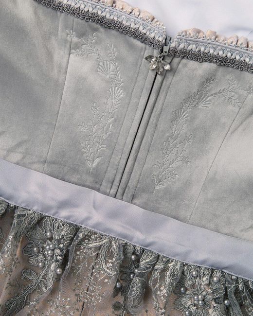 Krüger Madl Gray Midi Dirndl in Veloursoptik