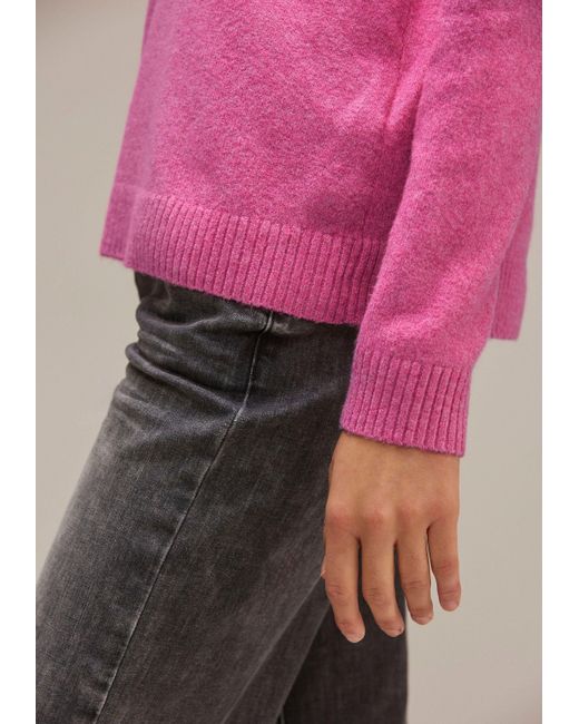 Street One Strickpullover in melierter Optik in Pink | Lyst DE