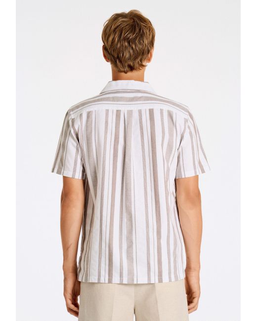 Lindbergh Flanellhemd Freizeithemd in White für Herren