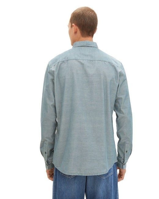 Tom Tailor Langarmhemd in Blau für Lyst | DE Herren