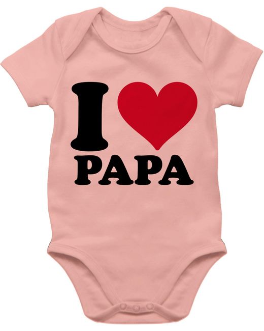 Shirtracer Pink Shirtbody I Love Papa