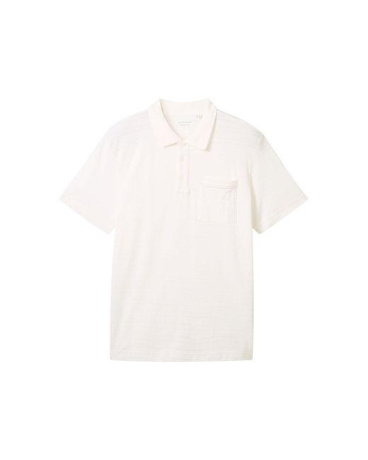 Tom Tailor Poloshirt mit Struktur in White für Herren