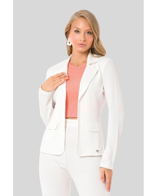 Cipo & Baxx White Jackenblazer Jacken im unifarbenen Look