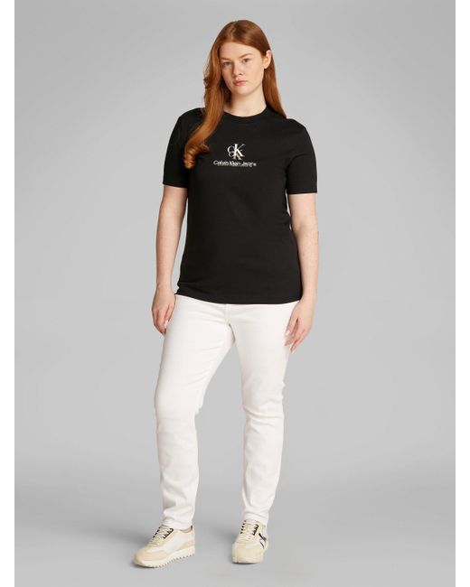 Calvin Klein Black Calvin Klein Jeans T-Shirt PLUS SHADOW GRAPHIC REGULAR TEE in groß Größen