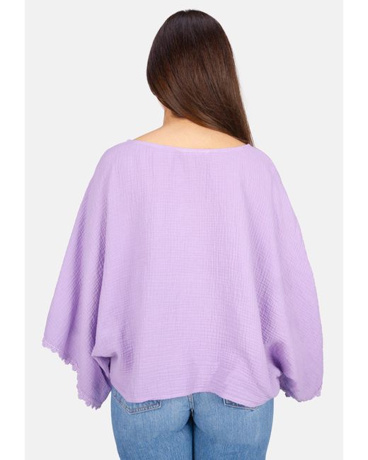 Seasons of April Purple Kurzarmbluse MATHILDA Kurze